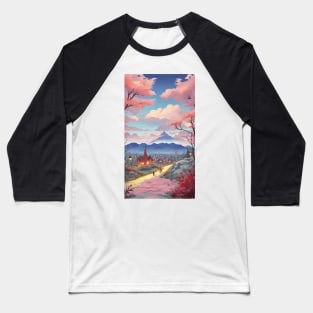 Japan Scenery 3 - Japanese Retro Art Baseball T-Shirt